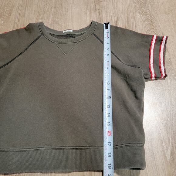 MOTHER Jeans Size XS The Raw Short Sleeve Square Boxy Oversized Sweatshirt Top - Picture 7 of 8